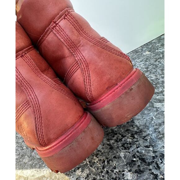 Timberland Beeline x Pharrell Red Leather Boots Men’s Size 13 M main image 10